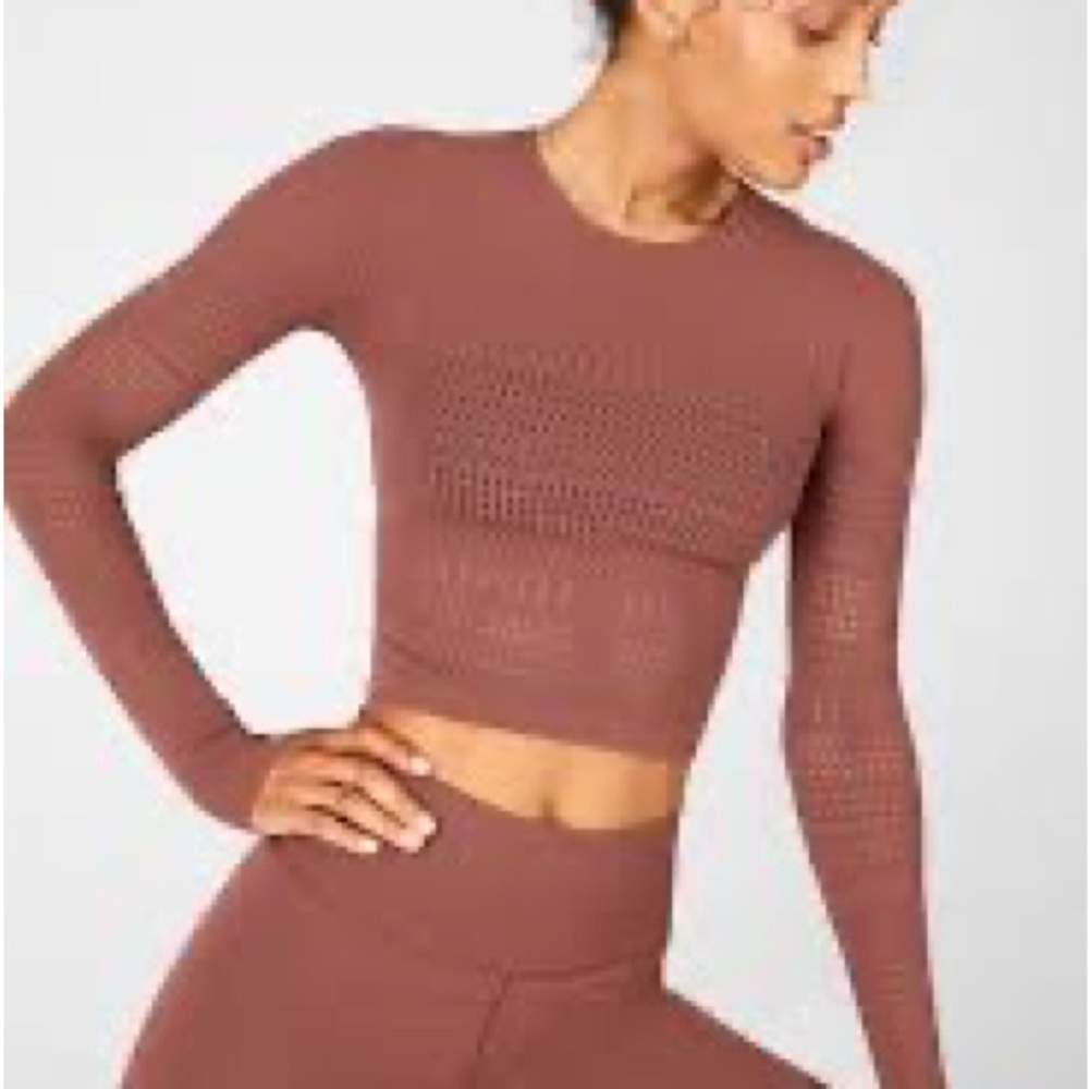 Fabletics macrame long sleeve NWT